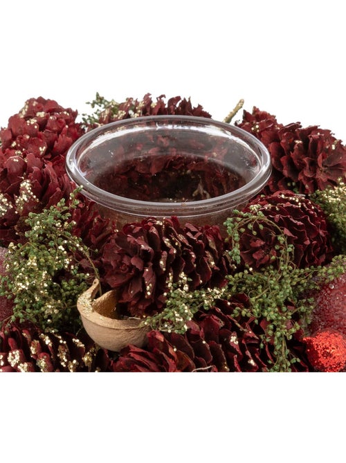 Photophore nature pomme rouge - Kiabi