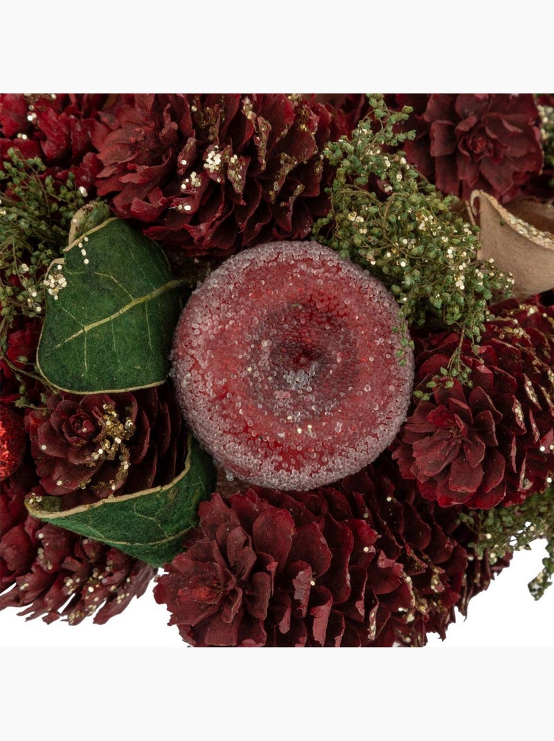Photophore nature pomme rouge Rouge - Kiabi