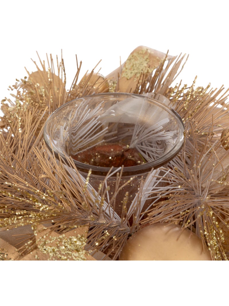 Photophore nature verre doré Doré - Kiabi