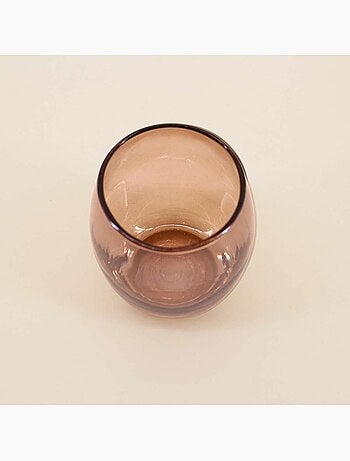 Photophore rond en verre irisé 9cm