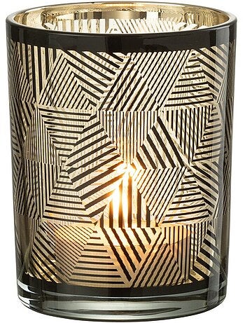 Photophore verre motifs géométriques - AFIBEL