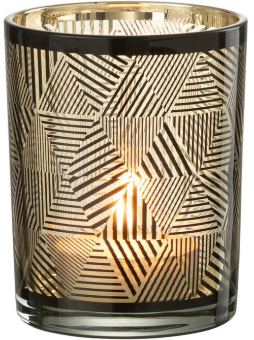Photophore verre motifs géométriques - AFIBEL - Kiabi