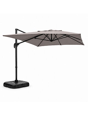 PIANA Parasol rectangulaire 2x3m déporté rotatif terracota