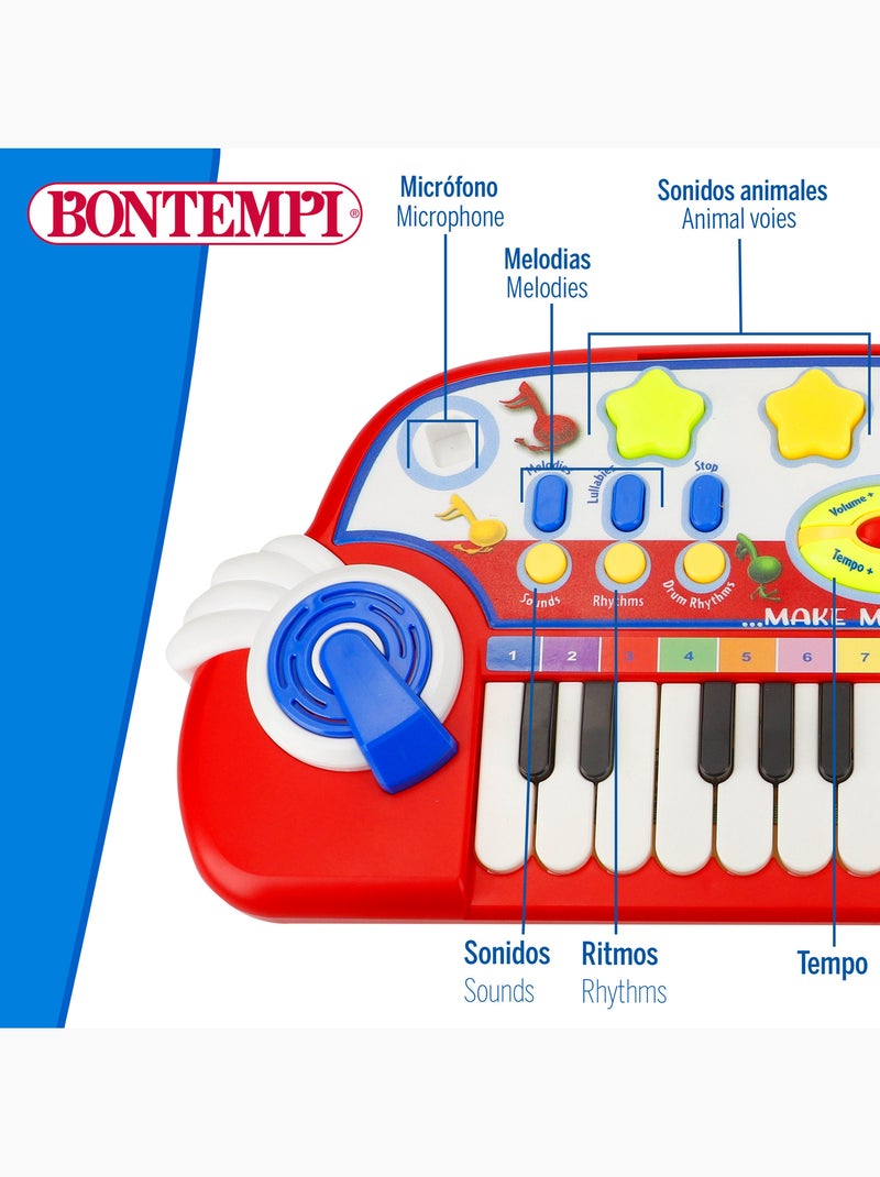 Piano bébé avec microphone bontempi N/A - Kiabi