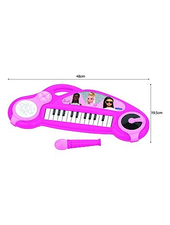 Piano électronique Barbie avec effets lumineux et microphone