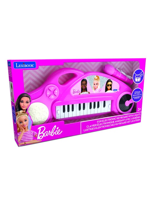 Piano électronique Barbie avec effets lumineux et microphone - Kiabi