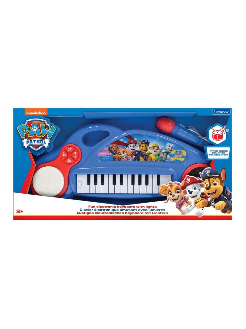 Piano électronique La Pat Patrouille avec effets lumineux et microphone Bleu - Kiabi