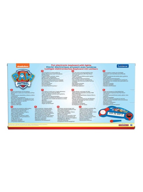 Piano électronique La Pat Patrouille avec effets lumineux et microphone - Kiabi