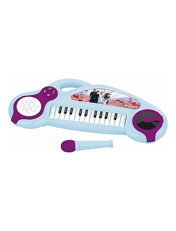 Piano électronique La Reine des Neiges avec effets lumineux et microphone