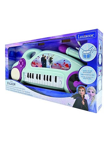 Piano électronique La Reine des Neiges avec effets lumineux et microphone