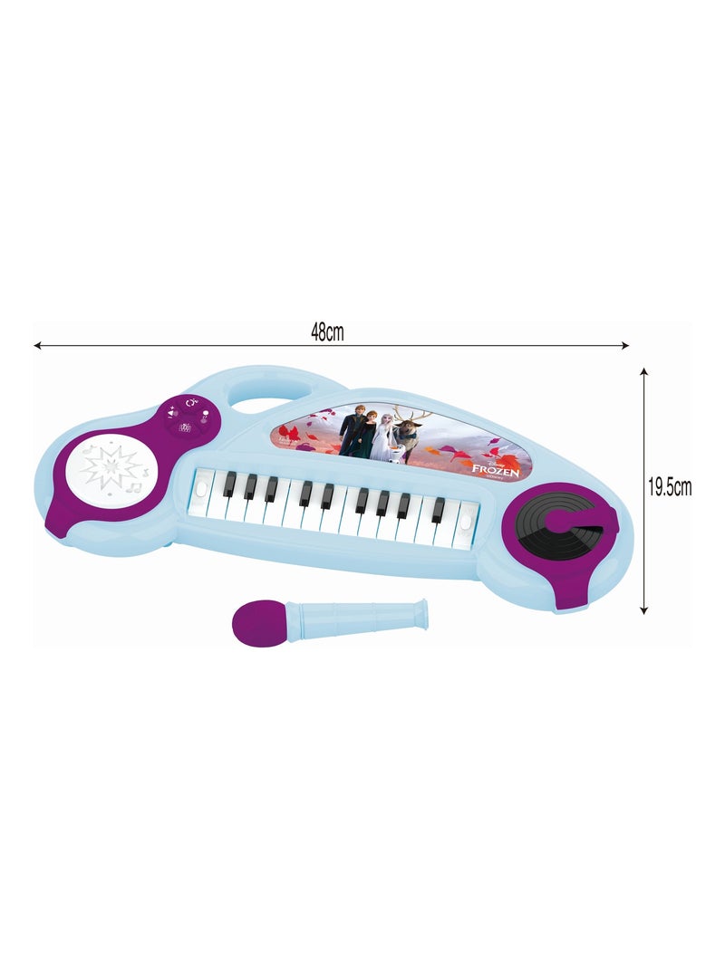 Piano électronique La Reine des Neiges avec effets lumineux et microphone Bleu - Kiabi