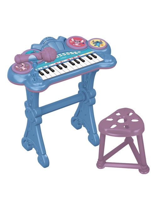 Piano électronique Stitch avec siege et microphone - Kiabi