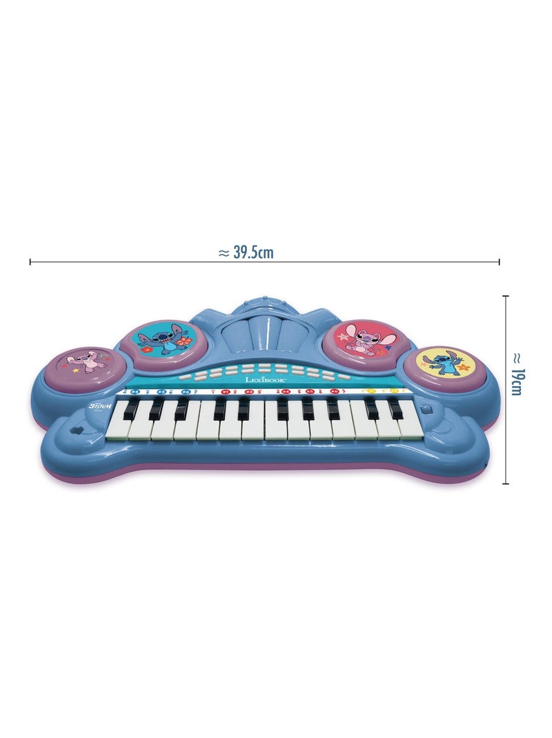 Piano électronique Stitch avec siege et microphone Bleu - Kiabi