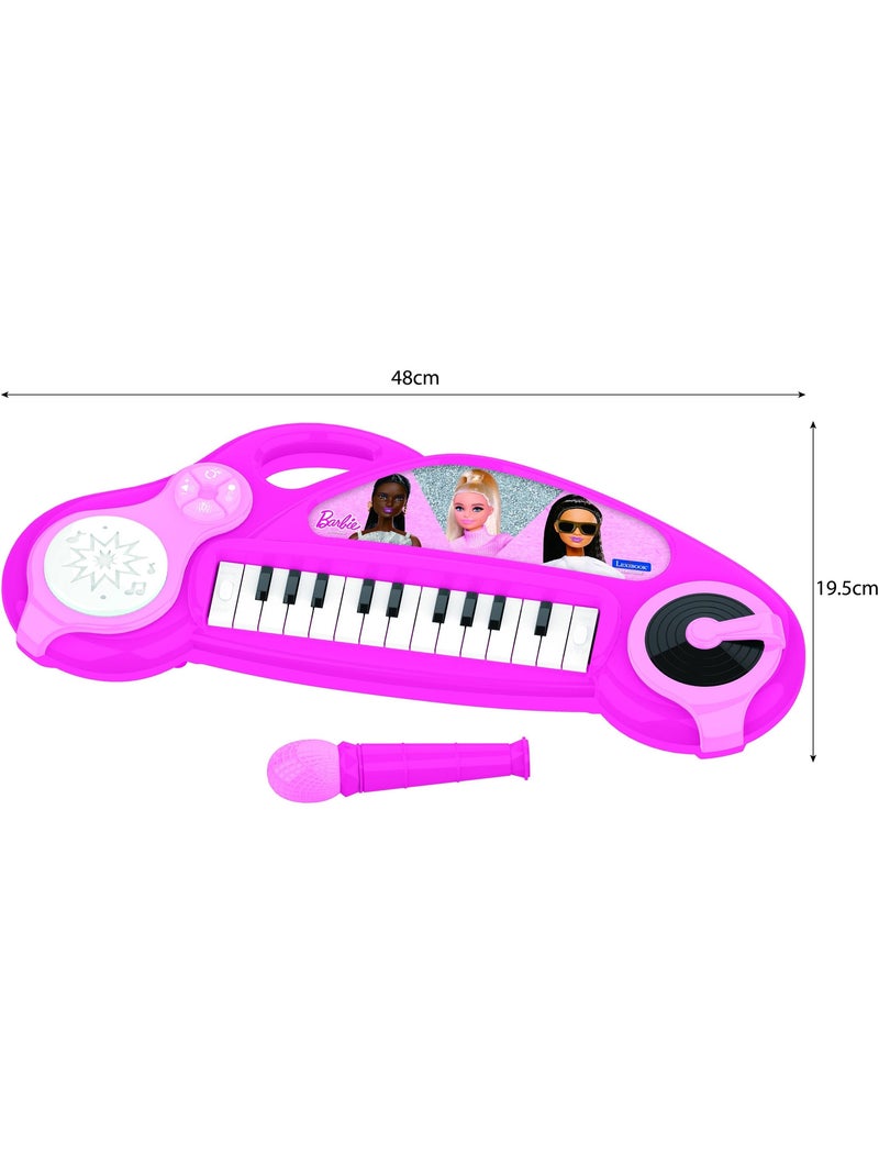 Piano ?lectronique Barbie avec effets lumineux et microphone Rose - Kiabi