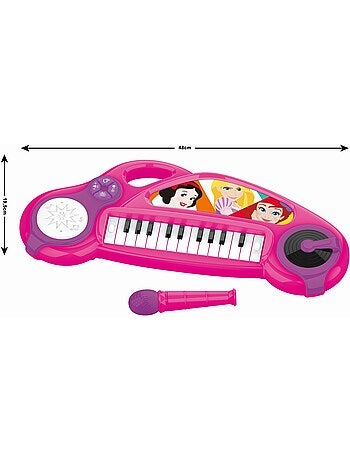 Piano ?lectronique Disney Princesse avec effets lumineux et microphone