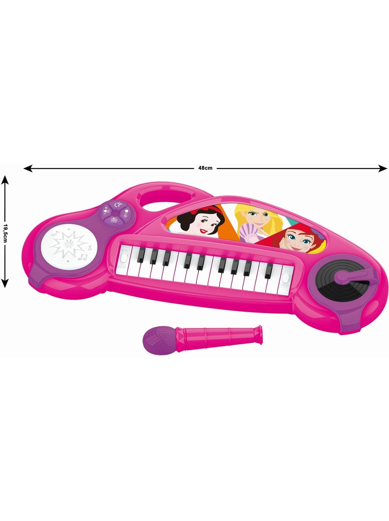 Piano ?lectronique Disney Princesse avec effets lumineux et microphone Rose - Kiabi