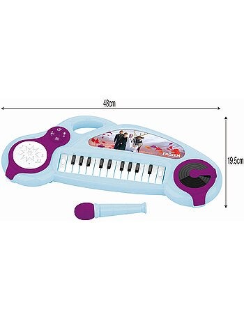 Piano ?lectronique La Reine des Neiges avec effets lumineux et microphone
