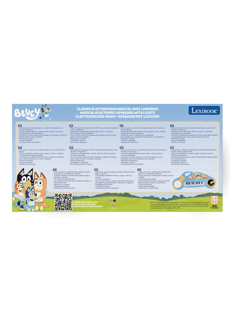 Piano ?lectronique pour enfants Bluey avec effets lumineux Bleu - Kiabi