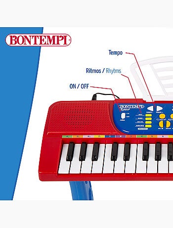 Piano pour enfants avec microphone et tabouret bontempi