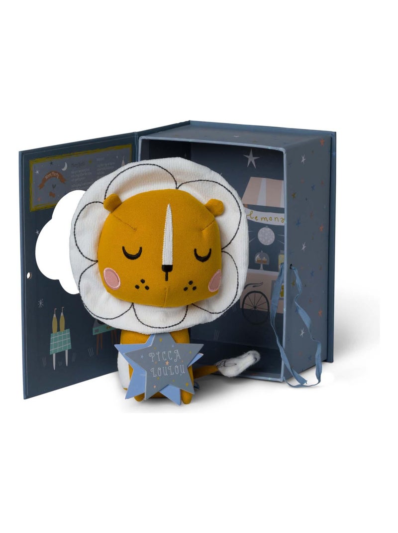 Picca Loulou | Peluche Picca Loulou dans un coffret cadeau Lion Moutarde - Kiabi