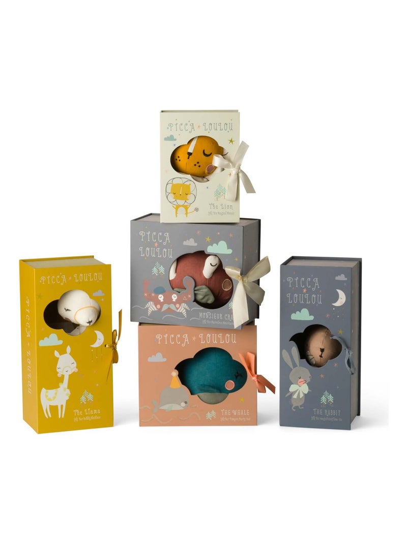 Picca Loulou | Peluche Picca Loulou dans un coffret cadeau Lion Moutarde - Kiabi