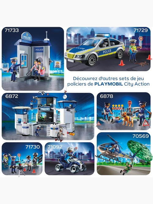 Pick-up de police avec 2 personnages et moto - Kiabi