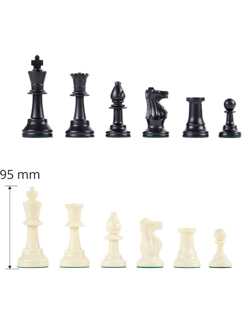 Pièces échecs en plastique t5 roi 95 mm - Kiabi