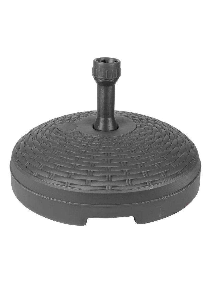 Pied de parasol 20 litres à remplir effet rotin Gris - Kiabi