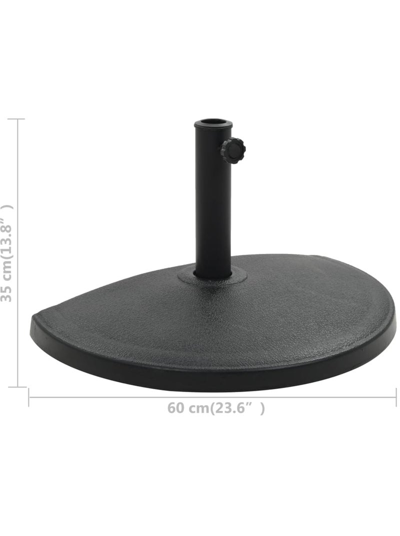 Pied de parasol demi-cercle Noir - Kiabi