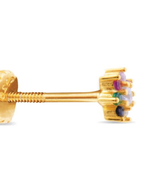 Piercing, Fanti en argent sterling 925 et zircon multicolore en or jaune 18 K - Kiabi