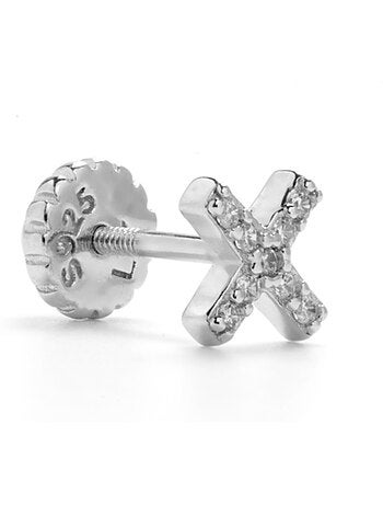 Piercing Luxenter en argent 925 avec zirconium brillant plaqué rhodium