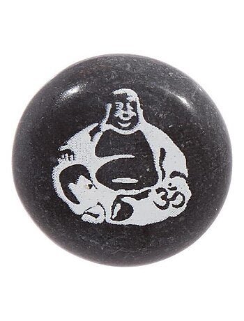 Pierre Bouddha Rieur noir par Jack Evans