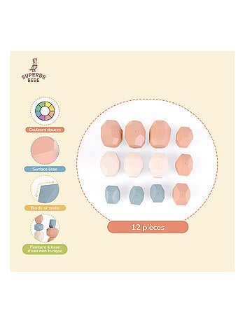 Pierres à empiler en équilibre - Jeu d'éveil | SUPERBE BEBE