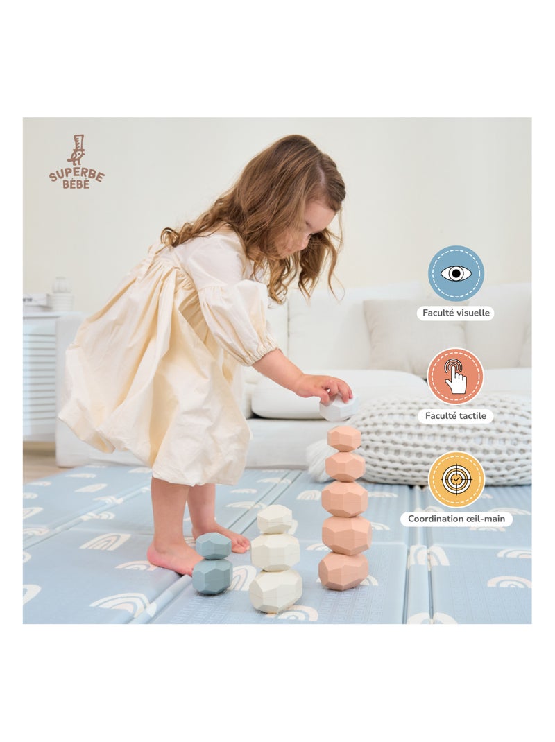 Pierres à empiler en équilibre - Jeu d'éveil | SUPERBE BEBE N/A - Kiabi