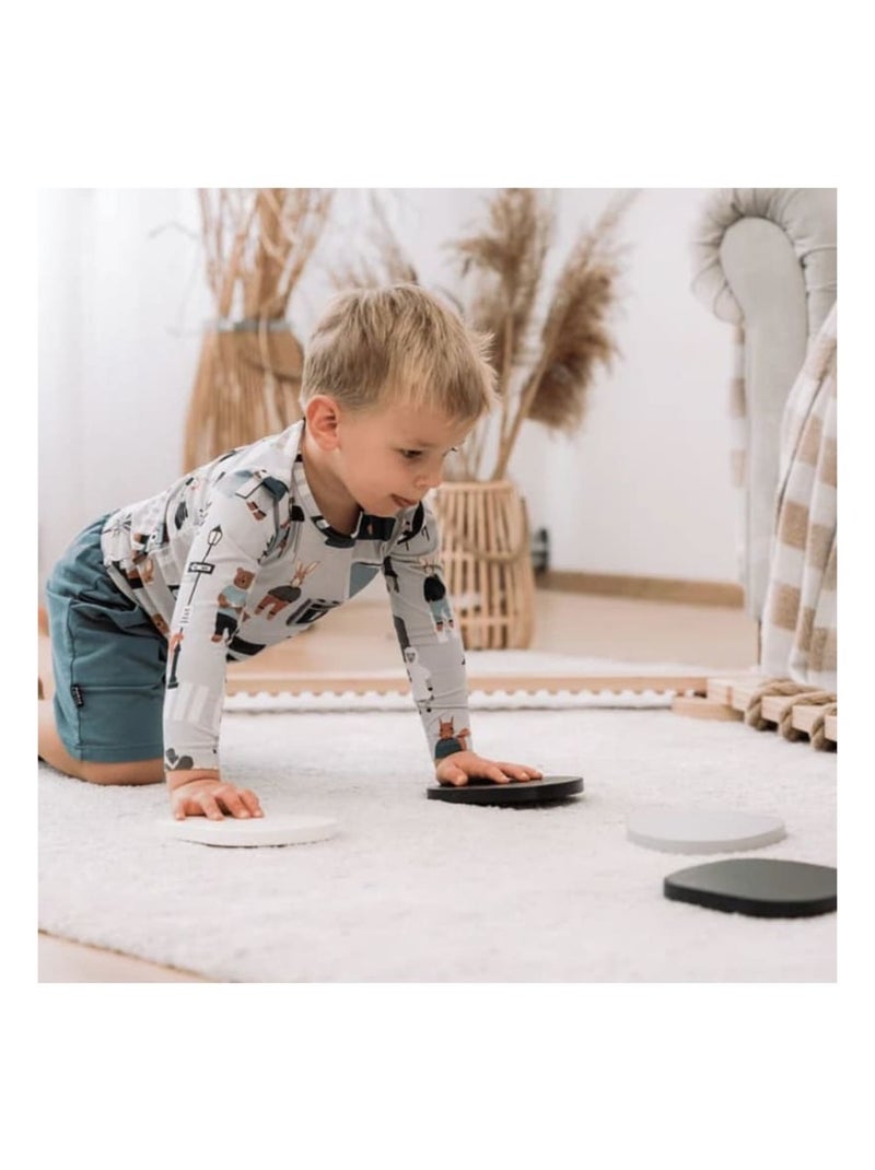 Pierres de gué Montessori enfant x6 Blanc Gris Noir - Kiabi