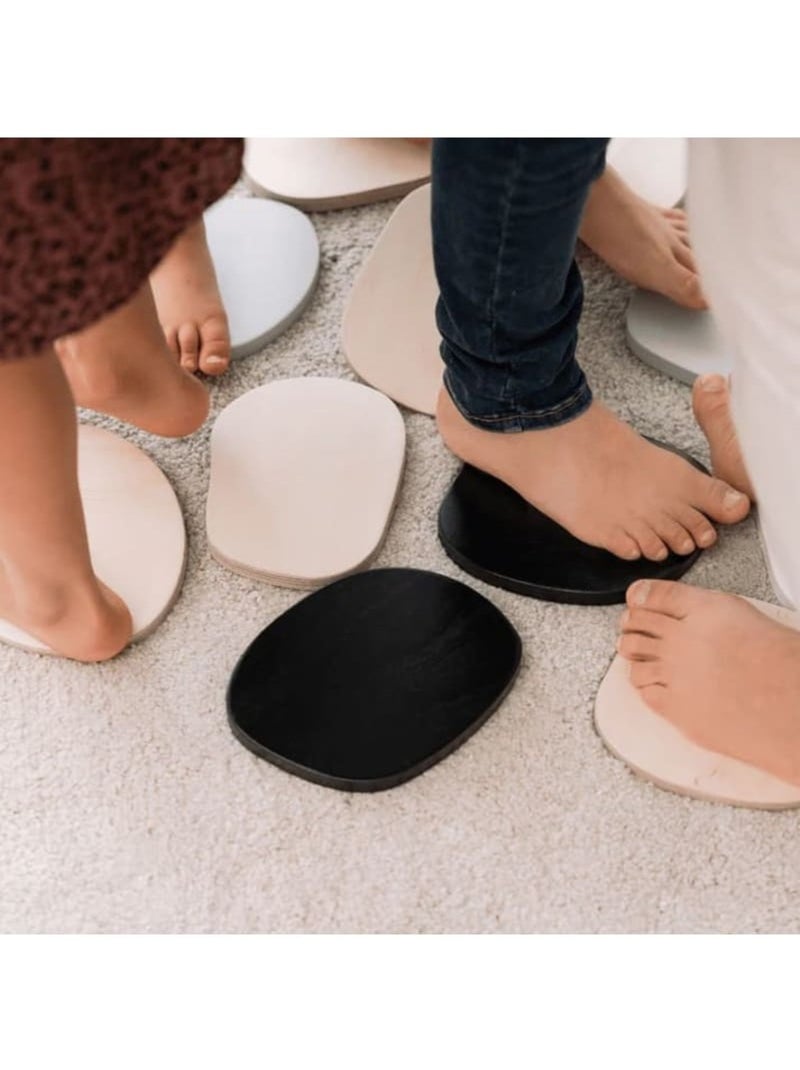 Pierres de gué Montessori enfant x6 Bois naturel - Kiabi
