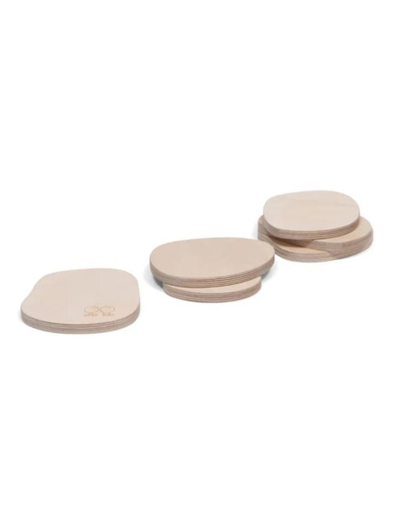 Pierres de gué Montessori enfant x6 Bois naturel - Kiabi