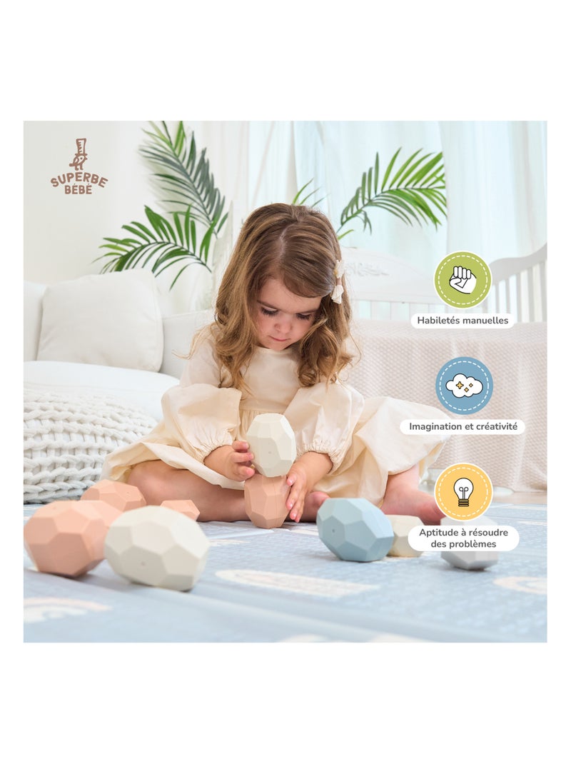 Pierres ? empiler en ?quilibre - Jeu d'?veil | SUPERBE BEBE N/A - Kiabi