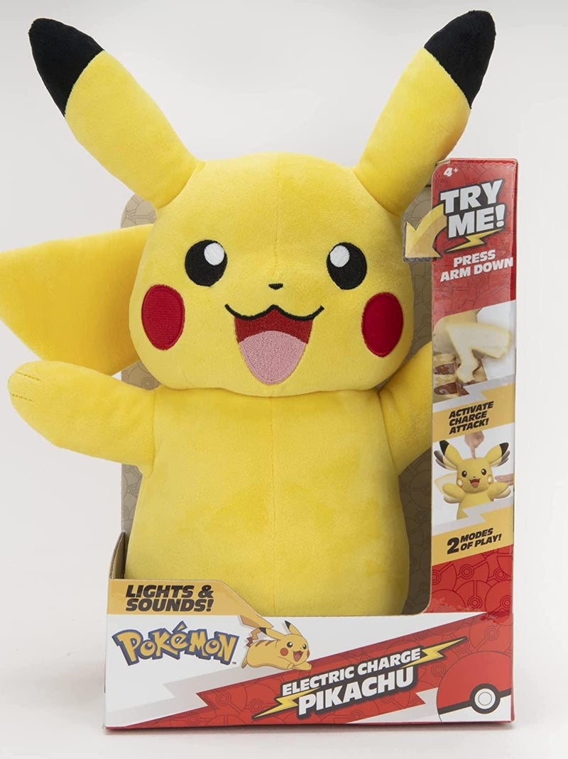 Pikachu en peluche Deluxe avec son, lumières et mouvements N/A - Kiabi