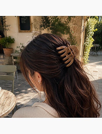 Pince crabe cheveux XXL finition satinée