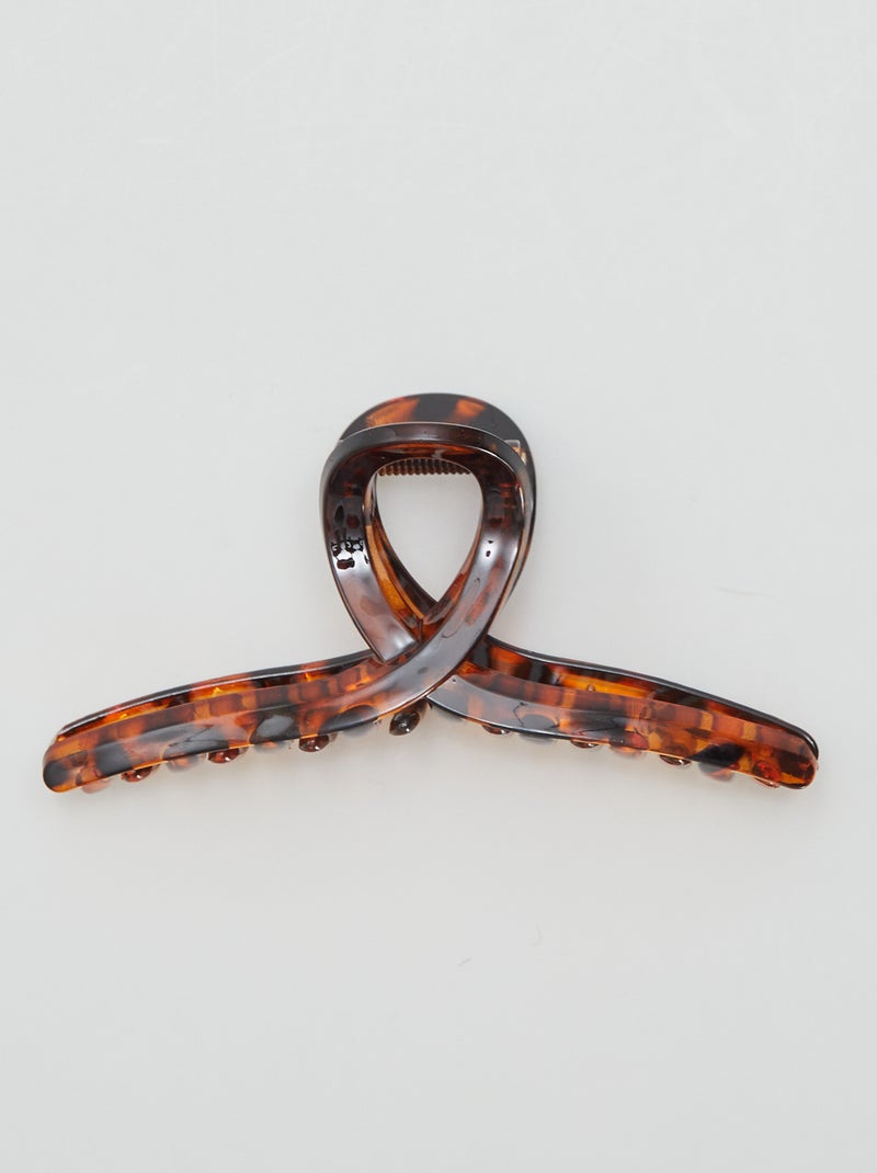 Pince crabe effet écaille Marron - Kiabi