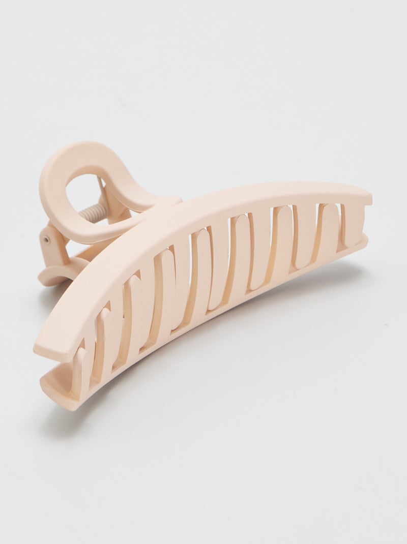 Pince crabe effet mat beige - Kiabi