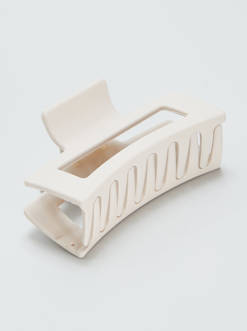 Pince crabe unie mate Beige - Kiabi