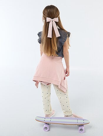 Pince croco avec nœud fantaisie et ruban