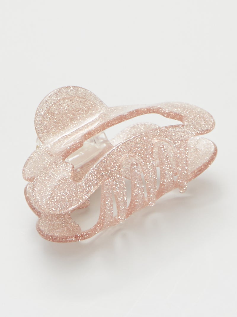 Pince croco avec paillettes Rose - Kiabi