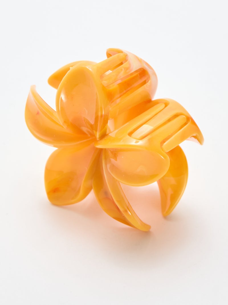 Pince style fleur de tiaré Orange - Kiabi