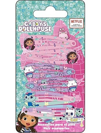 Pinces à cheveux enfant pailletées Gabby : lot de 6 en métal