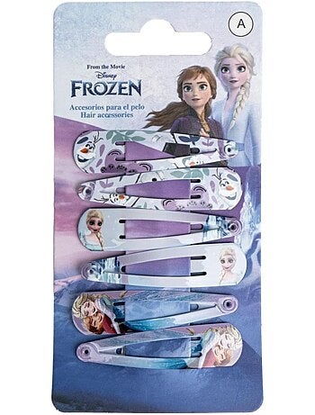 Pinces à cheveux enfant Reine des Neiges : lot de 6