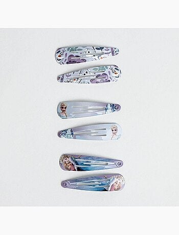 Pinces à cheveux enfant Reine des Neiges : lot de 6
