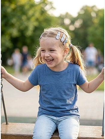 Pinces à cheveux enfant reine des neiges : lot de 6